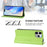 For iPhone 16 Pro Max Leather Case RINACASIS RC01 Phone Cover with RFID Blocking Wallet Stand - Green - 3