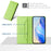 For iPhone 16 Pro Max Leather Case RINACASIS RC01 Phone Cover with RFID Blocking Wallet Stand - Green - 5