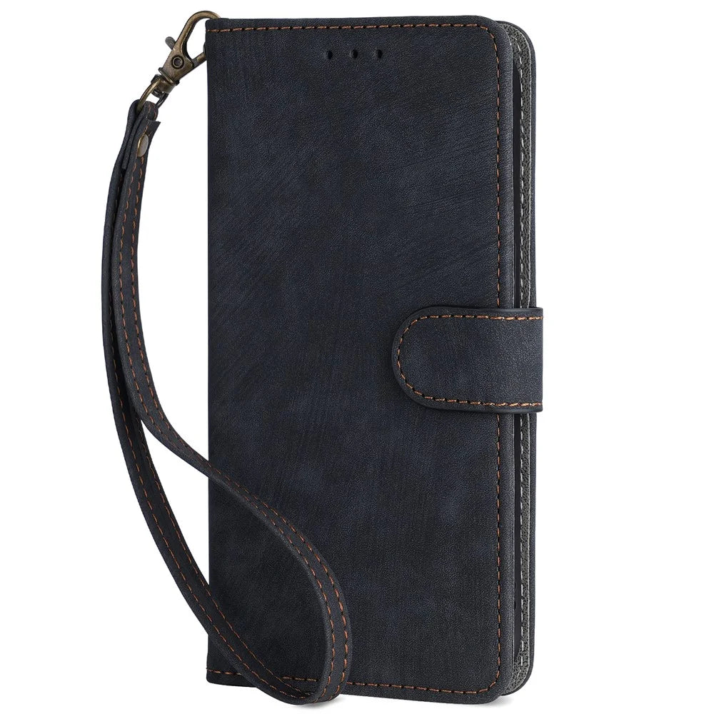 For vivo V50 5G Case Wallet RFID Blocking PU Leather Cover Viewing Stand - Black - 7