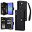 For Samsung Galaxy A36 5G Case Zipper Wallet Leather Stand Phone Cover Rivet Decor - Green - 1