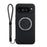 VILI D-THS Series for Google Pixel 9 Pro / 9 Magnetic Case Ring Kickstand PC TPU Phone Back Cover with Strap - Black - 2