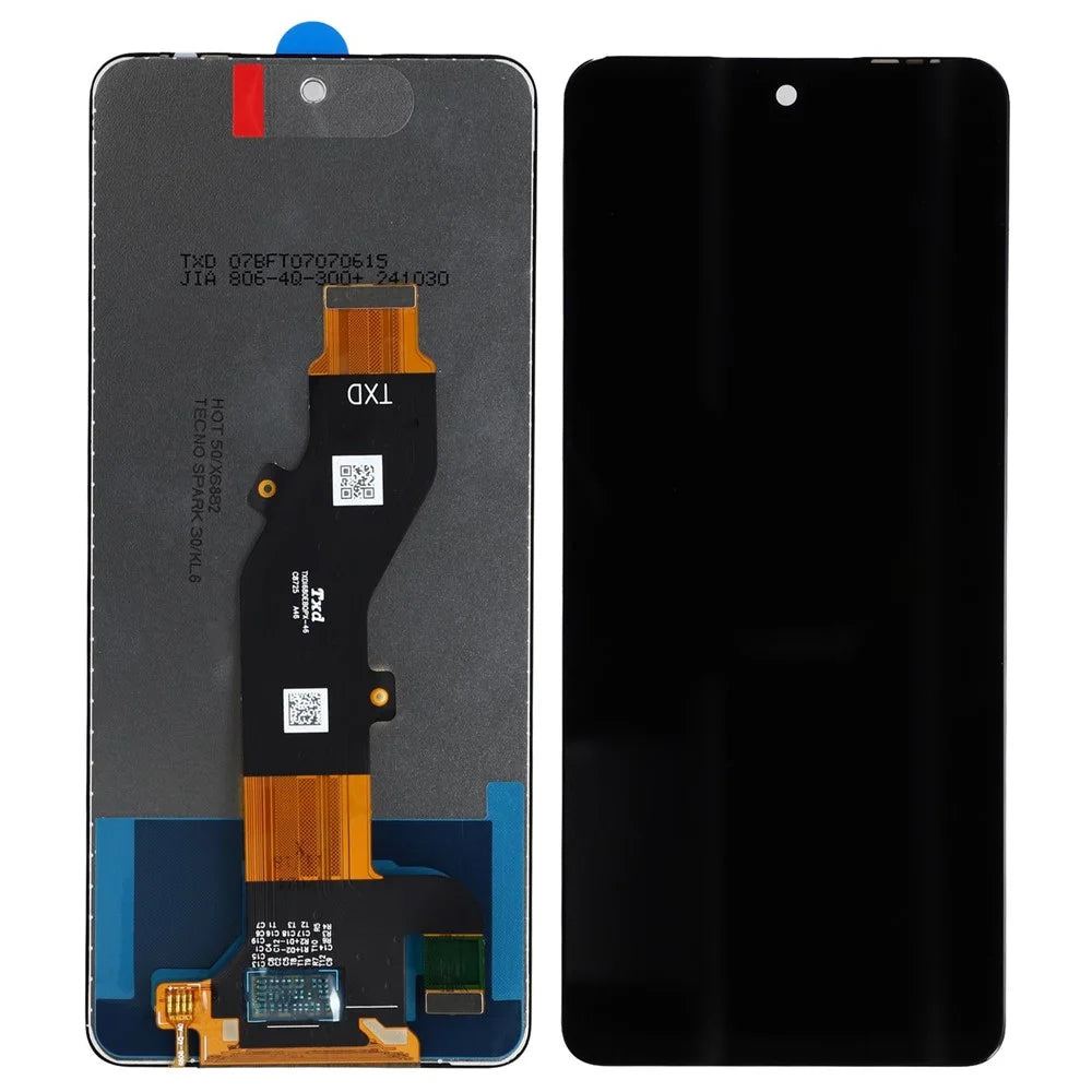 For TECNO Spark 30 4G KL6 Grade C LCD Screen and Digitizer Assembly Replacement Part (Without Logo) - 1