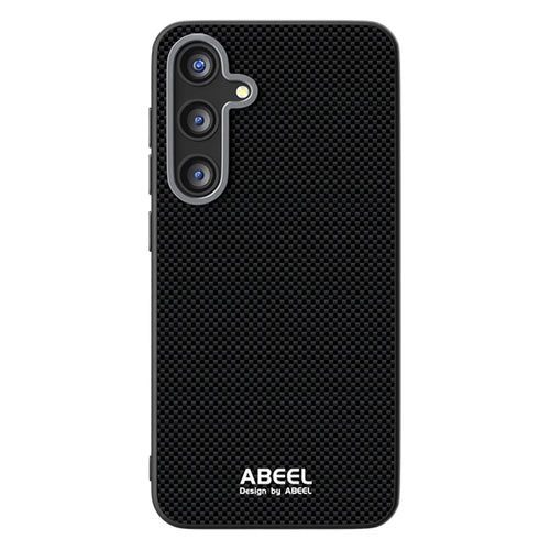 ABEEL For Samsung Galaxy S25+ Magnetic Case Printed PC TPU Aluminum Alloy Leather Phone Cover - Black - 1