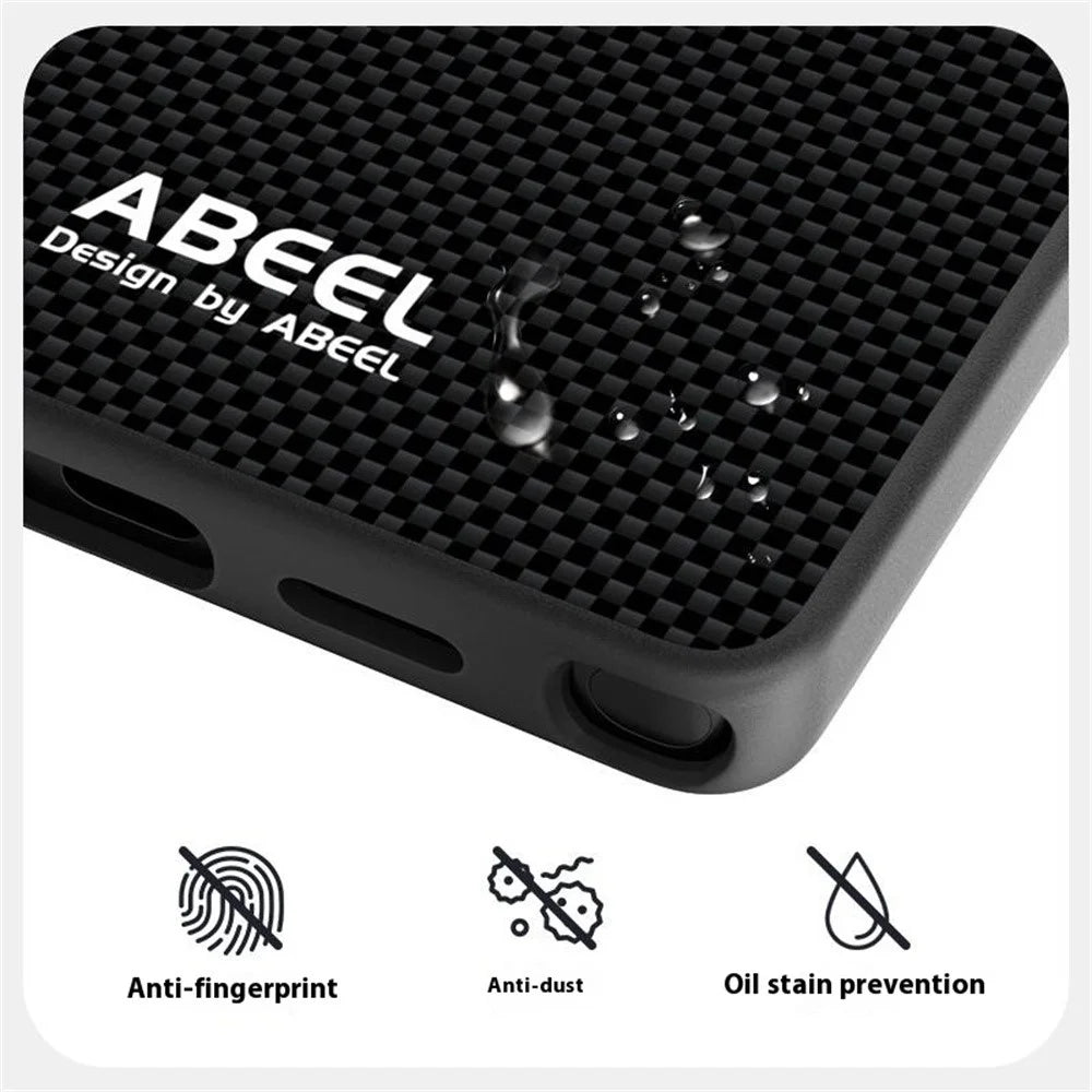 ABEEL For Samsung Galaxy S25 Magnetic Case Printed PC TPU Aluminum Alloy Leather Phone Cover - Black - 3