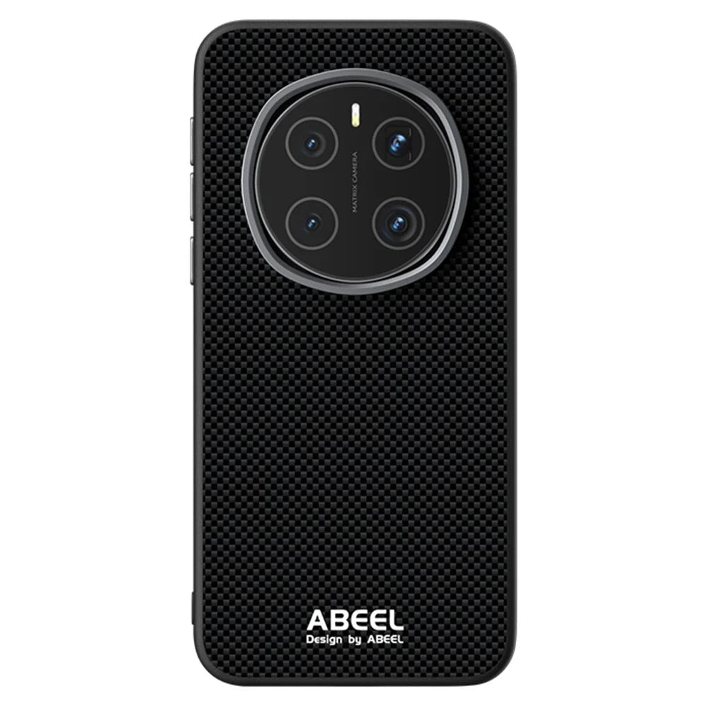 ABEEL For ZTE nubia Red Magic 7 Magnetic Case Printed PC TPU Aluminum Alloy Leather Phone Cover - Black - 1