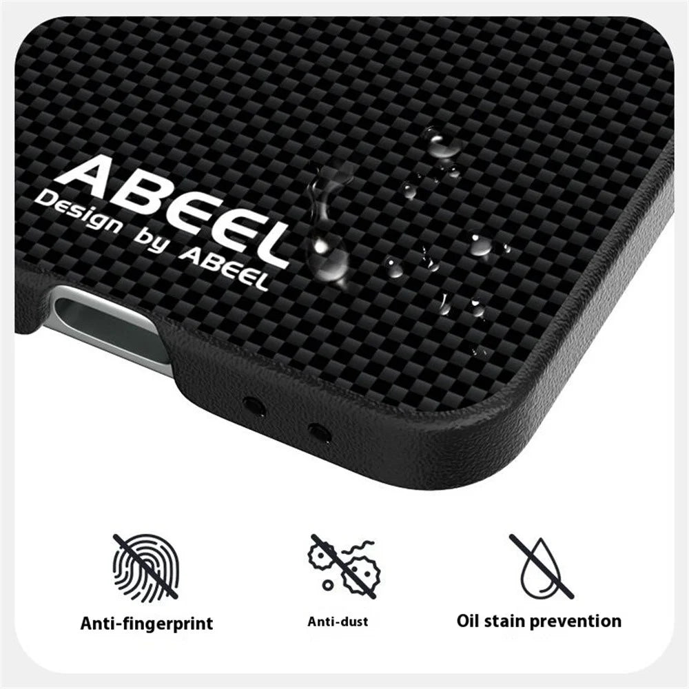 ABEEL For Samsung Galaxy Z Flip5 5G Magnetic Case Printed PC TPU Aluminum Alloy Leather Phone Cover - Black - 5