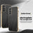 KADEM For Samsung Galaxy A35 5G Case Electroplating Silk Texture PU + TPU Phone Back Cover - Black - 2