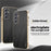 KADEM For Samsung Galaxy A55 5G Case Electroplating Silk Texture PU + TPU Phone Back Cover - Black - 2