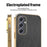 KADEM For Samsung Galaxy A55 5G Case Electroplating Silk Texture PU + TPU Phone Back Cover - Black - 3