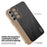 KADEM For Samsung Galaxy A55 5G Case Electroplating Silk Texture PU + TPU Phone Back Cover - Black - 5