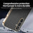 KADEM For Samsung Galaxy S24 Case Electroplating Silk Texture PU + TPU Phone Back Cover - Black - 4