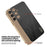KADEM For Samsung Galaxy S24 Case Electroplating Silk Texture PU + TPU Phone Back Cover - Black - 5