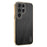 KADEM For Samsung Galaxy S25 Ultra Case Electroplating Silk Texture PU + TPU Phone Back Cover - Black - 1