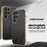 KADEM For Samsung Galaxy S25 Ultra Case Electroplating Silk Texture PU + TPU Phone Back Cover - Black - 2