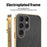 KADEM For Samsung Galaxy S25 Ultra Case Electroplating Silk Texture PU + TPU Phone Back Cover - Black - 3