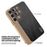 KADEM For Samsung Galaxy S25 Ultra Case Electroplating Silk Texture PU + TPU Phone Back Cover - Black - 5