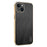 KADEM For iPhone 14 Case Electroplating Silk Texture PU + TPU Phone Back Cover - Black - 1