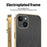KADEM For iPhone 14 Case Electroplating Silk Texture PU + TPU Phone Back Cover - Black - 3