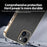KADEM For iPhone 14 Case Electroplating Silk Texture PU + TPU Phone Back Cover - Black - 4