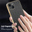 KADEM For iPhone 14 Case Electroplating Silk Texture PU + TPU Phone Back Cover - Black - 6