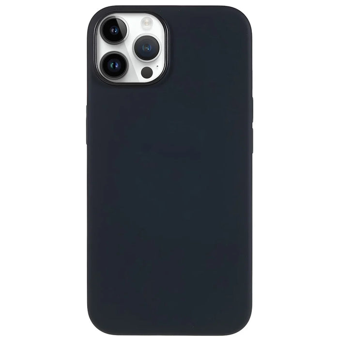 Liquid Silicone Phone Case for iPhone 14 Pro Max Anti-Fall Protective Case Scratch Resistant Phone Cover - Black - 1