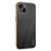 KADEM For iPhone 15 Case Electroplating Silk Texture PU + TPU Phone Back Cover - Black - 1