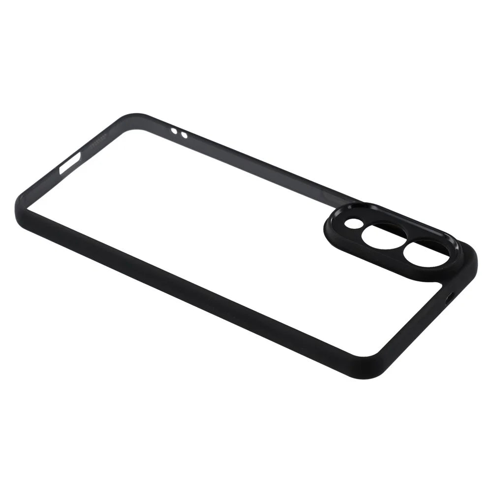 For Samsung Galaxy S25 Edge Phone Case TPU + Acrylic Clear Back Cover - Black - 3