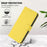For Samsung Galaxy A26 5G Case Solid Color Wallet Leather Phone Cover with Strap - Lemon - 4