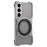 For Samsung Galaxy S24+ Case Kickstand Metal Bumper Magnetic Phone Cover - Silver / Silver - 1