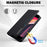 LC.IMEEKE L1 Series for iPhone 17e / 16e Case PU Leather Wallet Stand Protective Phone Cover - Black - 4