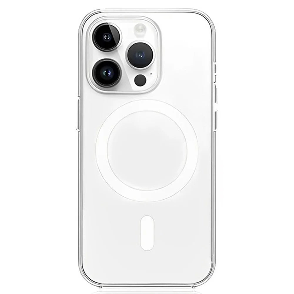 For iPhone 15 Pro Max Magnetic Case Precision Cutouts Shockproof Clear Phone Cover - 1