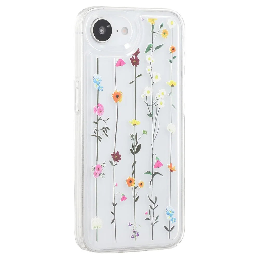 For iPhone 17e / 16e Case Floral Pattern Airbag Anti Drop TPU Phone Back Cover - KS2 - 1