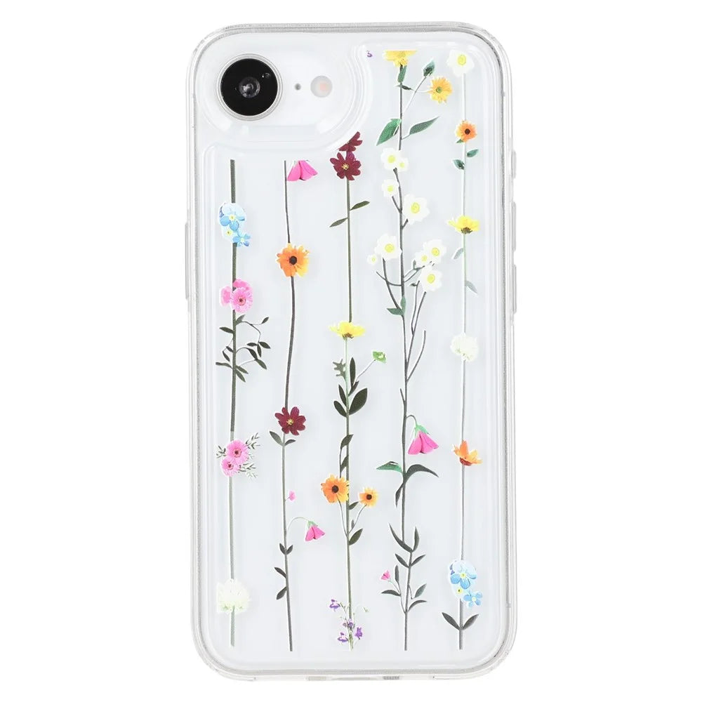 For iPhone 17e / 16e Case Floral Pattern Airbag Anti Drop TPU Phone Back Cover - KS2 - 3