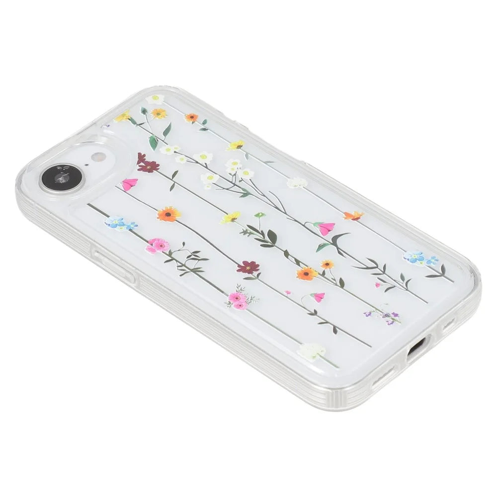 For iPhone 17e / 16e Case Floral Pattern Airbag Anti Drop TPU Phone Back Cover - KS2 - 5