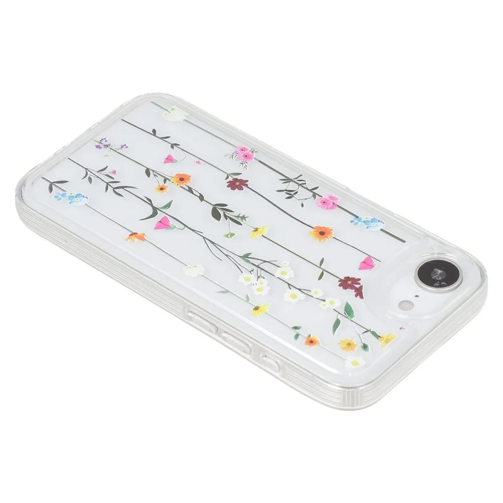 For iPhone 17e / 16e Case Floral Pattern Airbag Anti Drop TPU Phone Back Cover - KS2 - 6