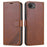 AZNS For iPhone 17e / 16e Case Anti-Scratch PU Leather Stand Wallet Phone Cover - Brown - 1