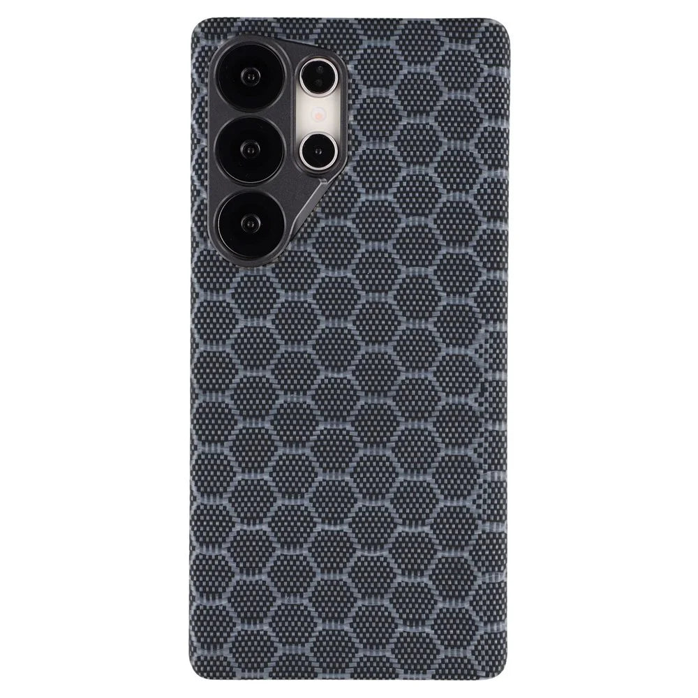 For Samsung Galaxy S25 Ultra Magnetic Case Aramid Fiber Honeycomb Texture Phone Cover - 3