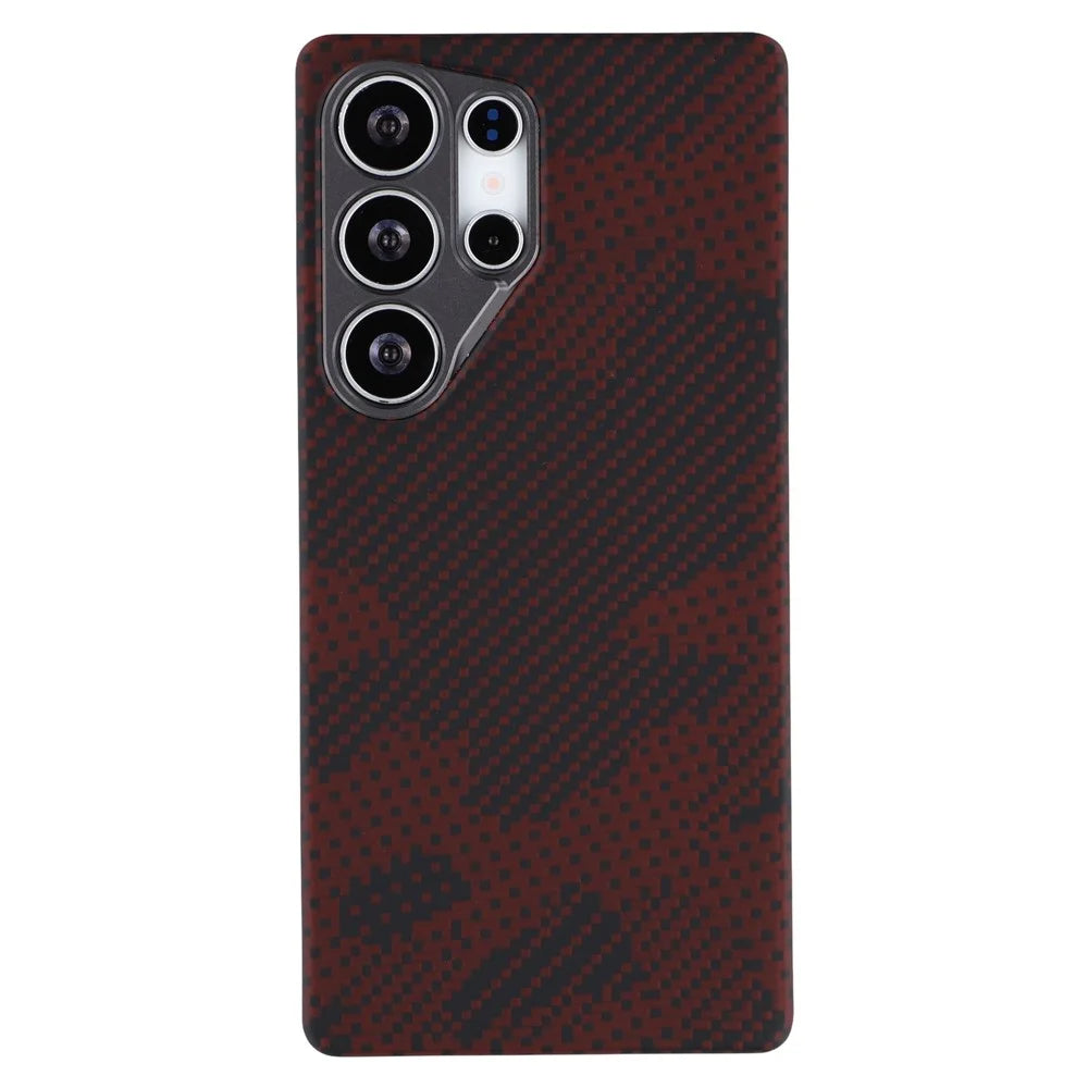 For Samsung Galaxy S25 Ultra Magnetic Case Precise Cutouts Camouflage Pattern Aramid Fiber Phone Cover with Metal Lens Frame - 3