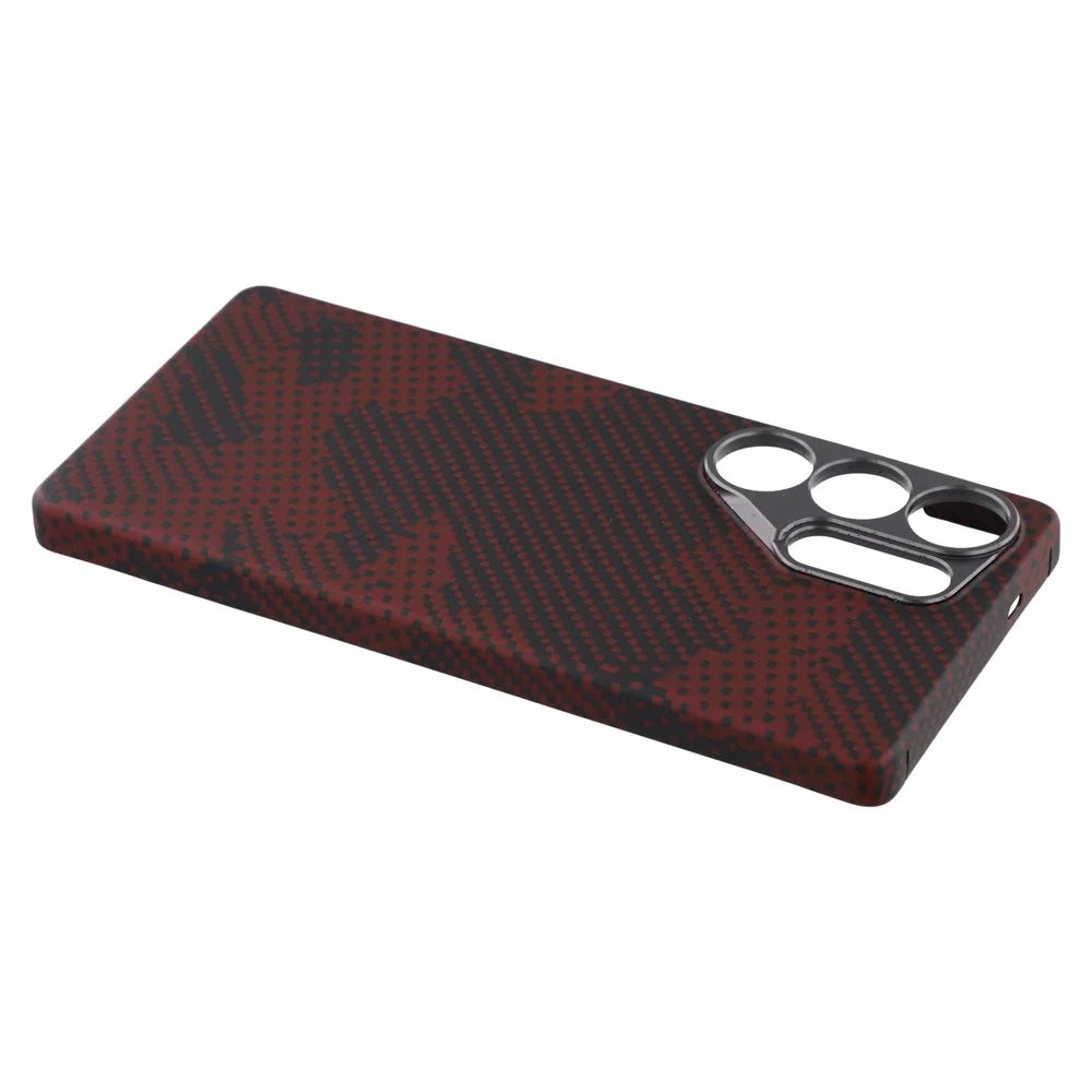 For Samsung Galaxy S25 Ultra Magnetic Case Precise Cutouts Camouflage Pattern Aramid Fiber Phone Cover with Metal Lens Frame - 6