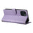 For iPhone 15 Case Rhombus Stitching Wallet Stand Leather Phone Cover with Long  /  Short Strap - Purple - 4