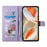 For Google Pixel 9 Pro XL Case Rhombus Stitching Wallet Stand Leather Phone Cover with Long  /  Short Strap - Purple - 2