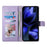 For Google Pixel 9a Case Rhombus Stitching Wallet Stand Leather Phone Cover with Long  /  Short Strap - Purple - 2