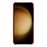 MELKCO For Samsung Galaxy S25+ Case Incomplete Edge Genuine Cow Leather Coated PC Cover - Orange - 2