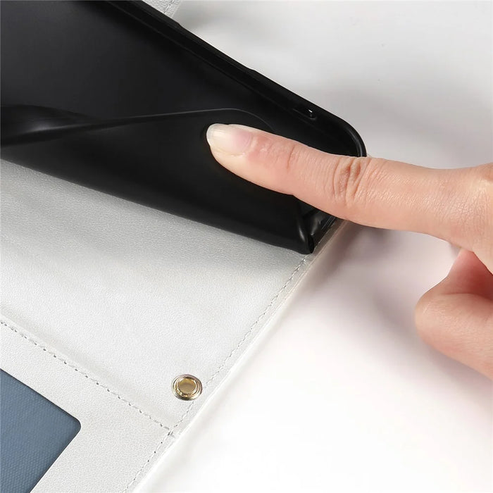 For iPhone 16 Pro Case Rhombus Stitching Wallet Stand Leather Phone Cover with Long  /  Short Strap - Beige - 6