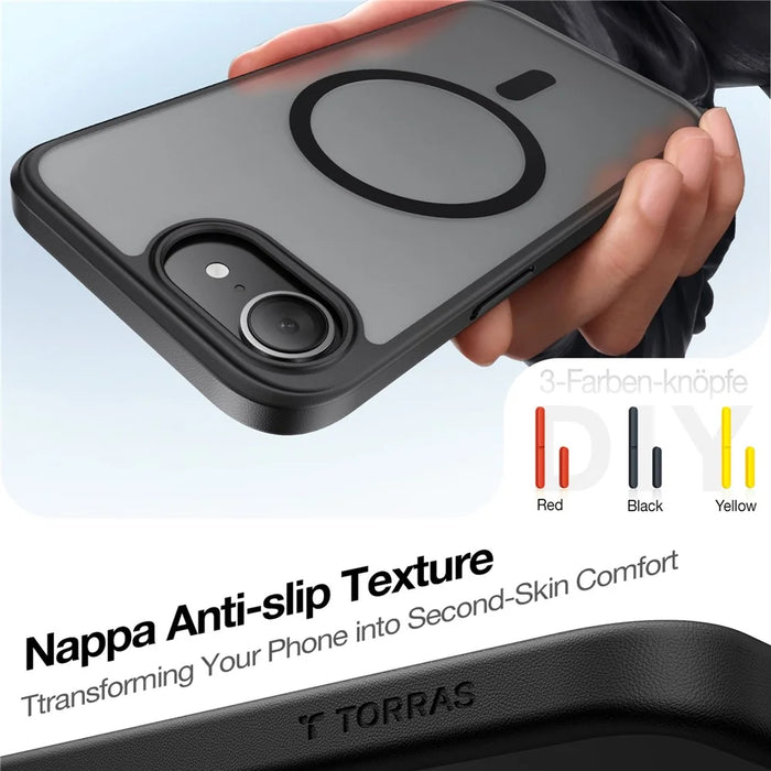 TORRAS Guardian-Mag Series For iPhone 17e / 16e Case Magnetic Matte PC + TPU Phone Cover - Black - 2