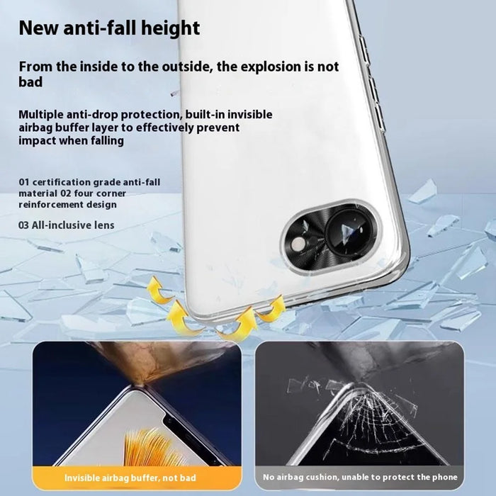 For iPhone 17e / 16e Case Acrylic + TPU + Metal Anti-Scratch Phone Cover with Electroplating Frame - White - 2