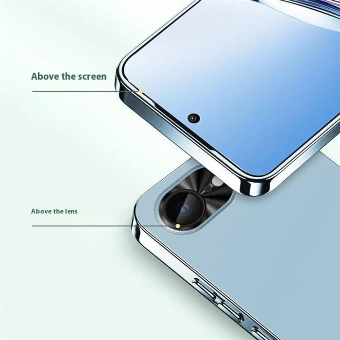 For iPhone 17e / 16e Case Acrylic + TPU + Metal Anti-Scratch Phone Cover with Electroplating Frame - White - 7