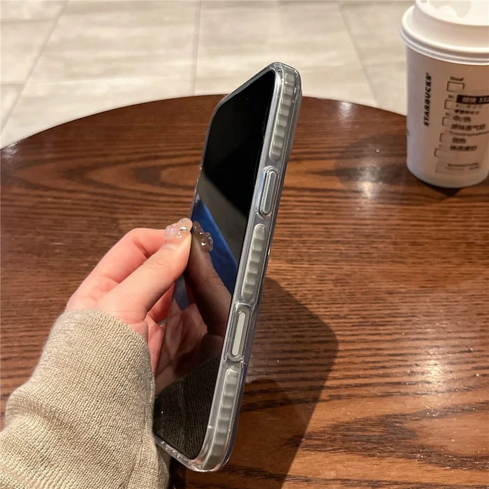 For iPhone 16 Pro Magnetic Case Corrugated Design PC + TPU Shockproof Phone Back Cover - Silver - 2