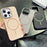 For iPhone 16 Pro Max Magnetic Case Carbon Fiber Texture PC Phone Protector with Metal Lens Frame - Black - 7