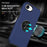 For iPhone 17e / 16e Case PC + TPU Phone Cover with Rotatable Ring Holder - Blue - 3